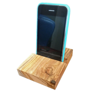 Olive Wood Handheld Device Stand